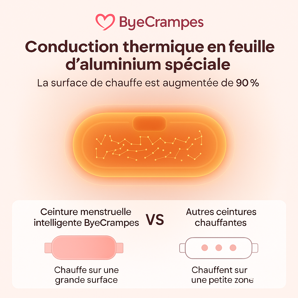 💕 Ceinture Menstruelle Chauffante ByeCrampes™ — Le Soulagement Instantané et Naturel de Vos Règles